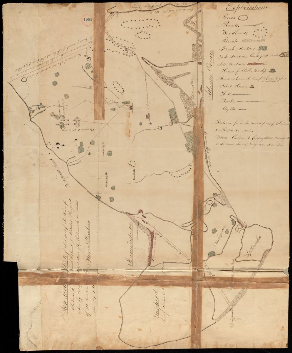 Plan of Chilmark made by Thomas Dunham, dated May 1831