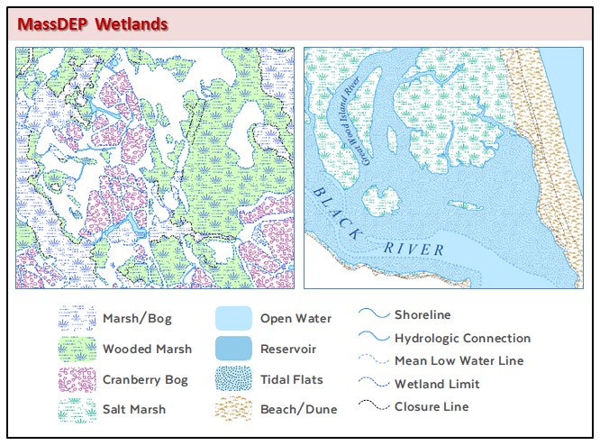 Official paired local wetland map samples with the original wetland legend.