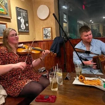 Musicians playing together at the Irish Cultural Centre in Canton.