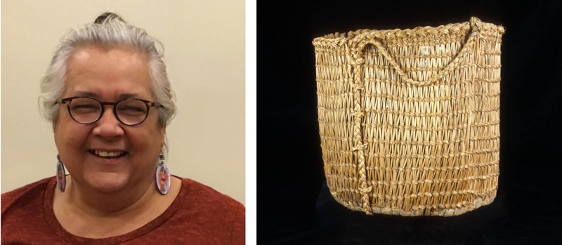 linda coombs and grass pack basket.