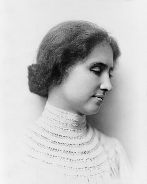Portrait of Helen Keller.