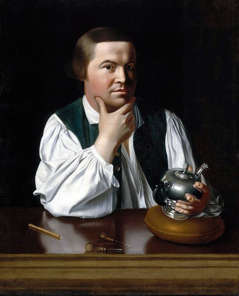 Historical portrait of Paul Revere.