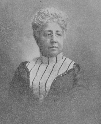A black and white portrait of Josephine St. Pierre Ruffin.